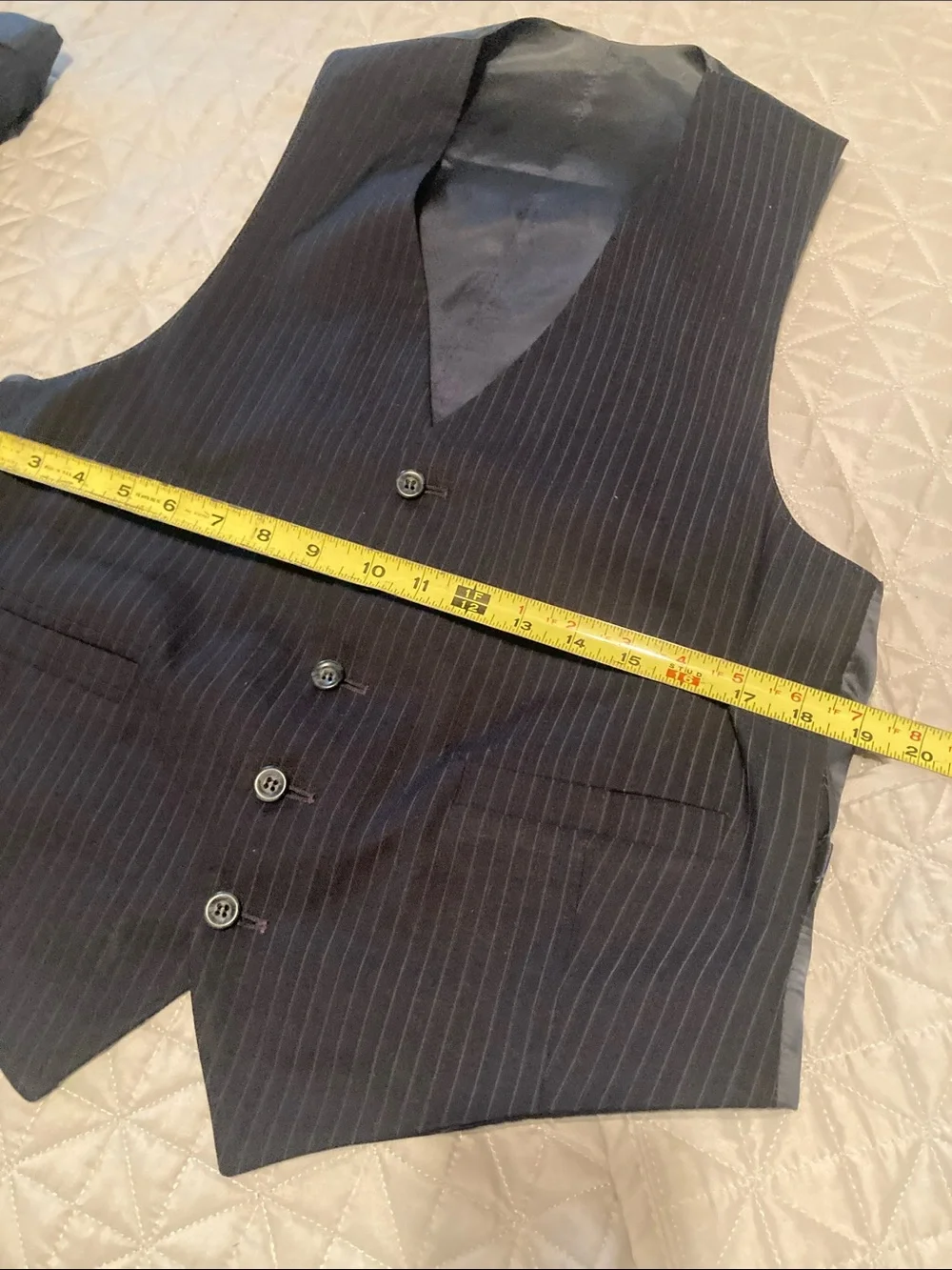 Men's Tailored Navy Pinstripe Suit Blazer